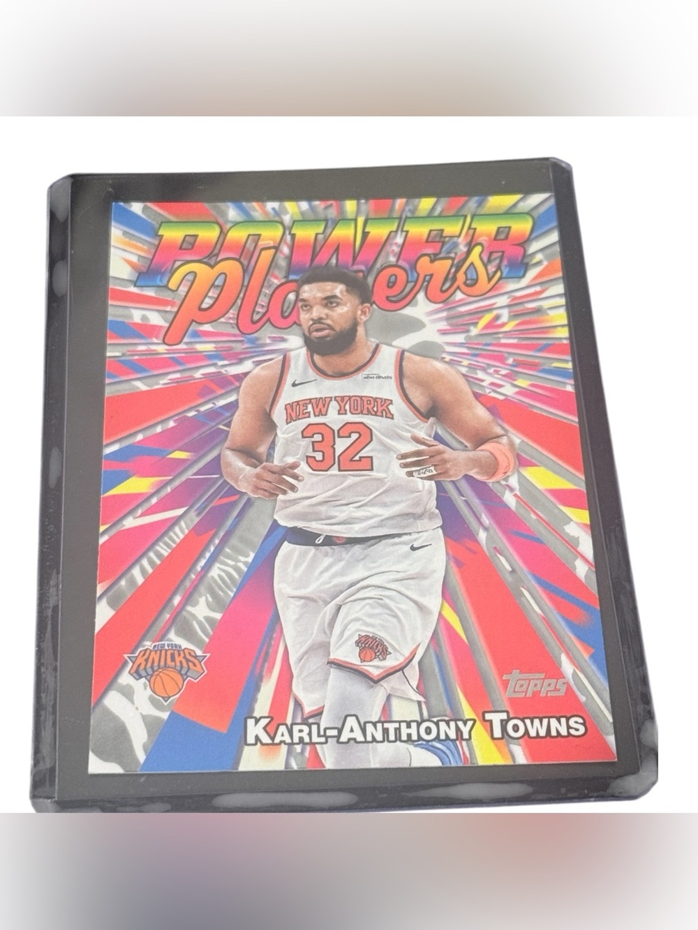 Topps Power Players Karl-Anthony Towns Red White Blue Basketball Card